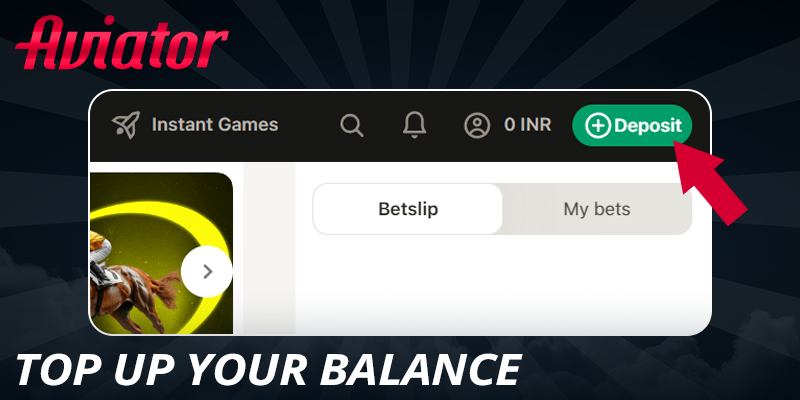 Make a deposit in rupees